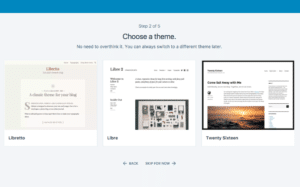 Choose a theme for your blog